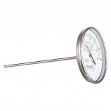 THERMOMÈTRE AJUSTABLE À TIGE - CADRAN 5" - TIGE 9" - GRADUÉ 0 À 50 - 1/4" MNPT