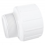 ADAPTATEUR RÉDUIT FILETÉ MÂLE PVC BLANC - 1 1/2" X 2" (MNPT X COL)