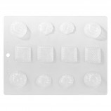MOULE À CHOCOLAT - MOTIFS ASSORTIS - 12 CAVITÉS