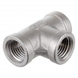 ADAPTATEUR EN "T" FILETÉ FEMELLE INOX 316 - 1/4" (FNPT X FNPT X FNPT)
