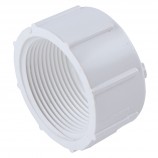 CAPUCHON FILETÉ PVC BLANC - 1 1/4" (FNPT)