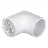 ELBOW 90° SOC FEMALE THREADED WHITE PVC - 2"
