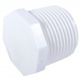 PLUG THREADED WHITE PVC - 1" (MNPT)