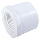 BUSHING REDUCER FLUSH STYLE FEMALE THREADED WHITE PVC - 2" X 1" (SPIG X FNPT)