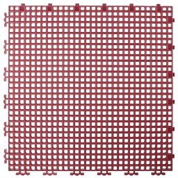 TUILE GRILLAGEE NERVURE 0.008" - 12" X 12" - ROUGE BOURGOGNE