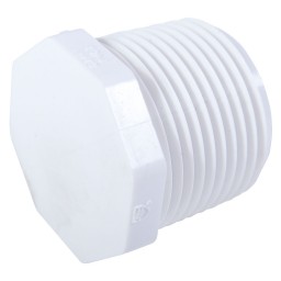 BOUCHON FILETÉ PVC BLANC - 1 1/4" (MNPT)