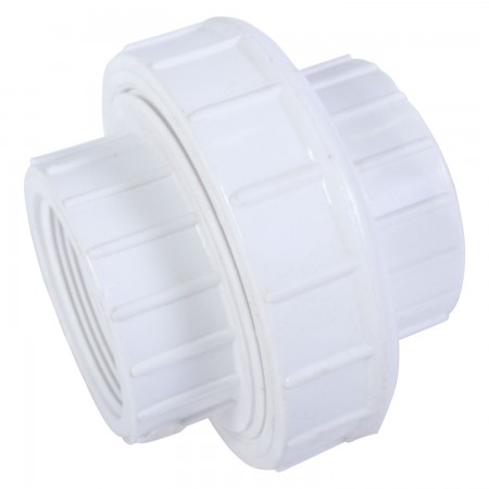 UNION THREADED DISMOUNTABLE - BUNA-N O-RING WHITE PVC - 2" (FNPT X FNPT)