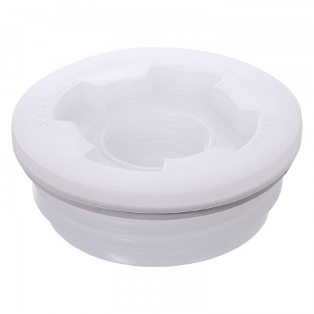 BOUCHON DE PLASTIQUE BLANC POUR BARIL - 2" GROS FILET X 3/4" POUR ROBINET