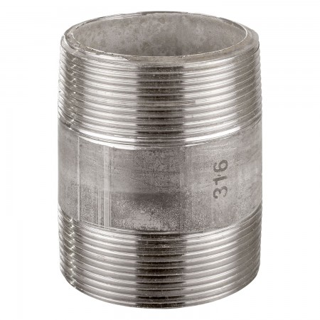 NIPPLE SCHEDULE 40 MALE THREADED SS 316 - 2" X 3" (MNPT X MNPT)