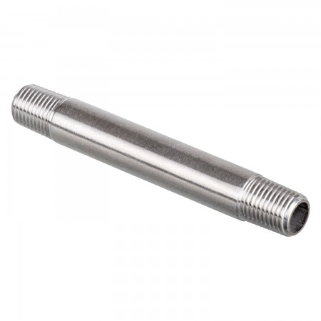 MAMELON CÉDULE 40 FILETÉ MÂLE INOX 316 - 1/4" X 4" (MNPT X MNPT)