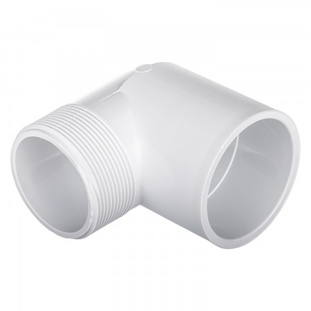 COUDE 90° SPIGOT COLLÉ PVC BLANC - 3" (SPIG X COL)