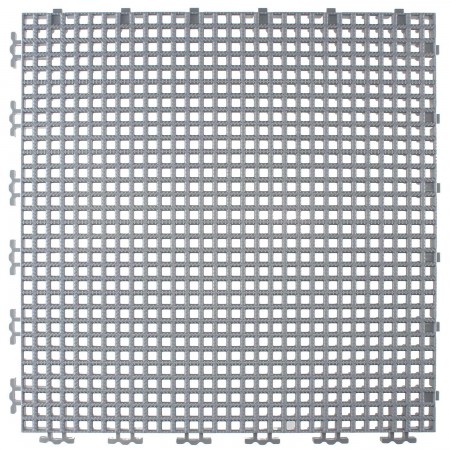 TUILE GRILLAGEE NERVURE 0.008" - 12" X 12" - GRIS MOYEN