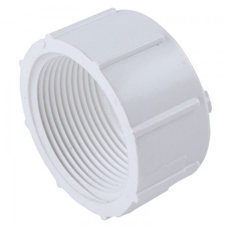 CAP THREADED WHITE PVC - 2" (FNPT)