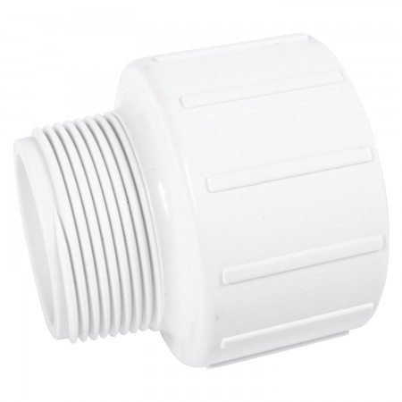 ADAPTER REDUCER THREADED MALE WHITE PVC - 1/2" X 1" (MNPT X SOC)