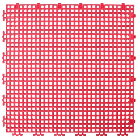 TUILE GRILLAGEE NERVURE 0.003" - 12" X 12" - ROUGE CLAIR