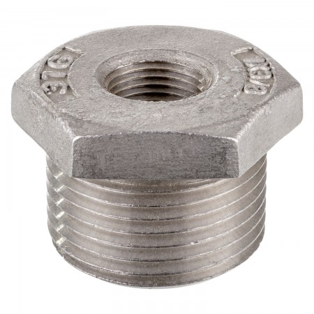 REDUCER MALE/FEMALE THREADED SS 316 - 1" X 3/8" (MNPT X FNPT)