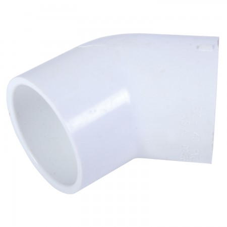 ELBOW 45° SOC WHITE PVC - 1 1/2" (SOC X SOC)