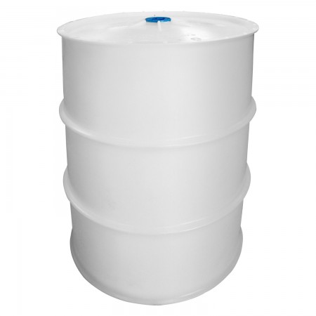 BARIL POLYÉTHYLÈNE ALIM BLANC - 35 GAL (42 GAL.US) - 1 BOUCHON DE 2" DESSUS + 1 BOUCHON DE 2" CÔTÉ